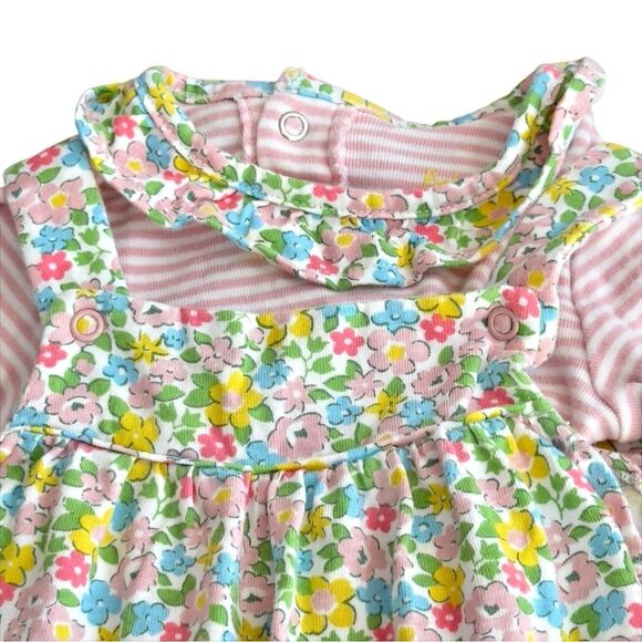 Baby Boden Infant Girls Pink Floral 2 Piece Onesie Romper Outfit. 3-6 Months. - Picture 3 of 5